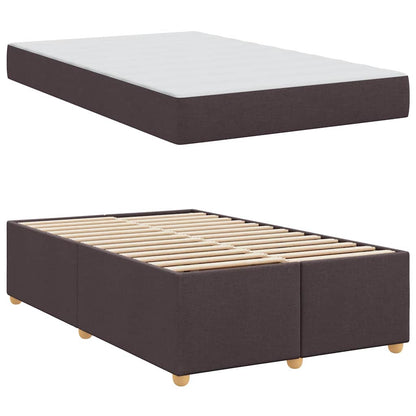 Sengestel Med Madras Mørkebrun 120 X 190 Cm Stof - Billede 5