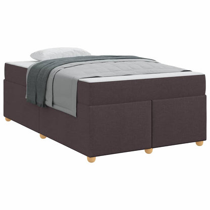 Sengestel Med Madras Mørkebrun 120 X 190 Cm Stof - Billede 3