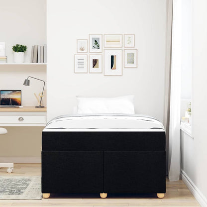 Sengestel Med Madras Sort 120 X 200 Cm Stof - Billede 4