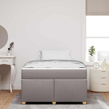 Sengestel Med Madras Gråbrun 120 X 200 Cm Stof - Billede 4