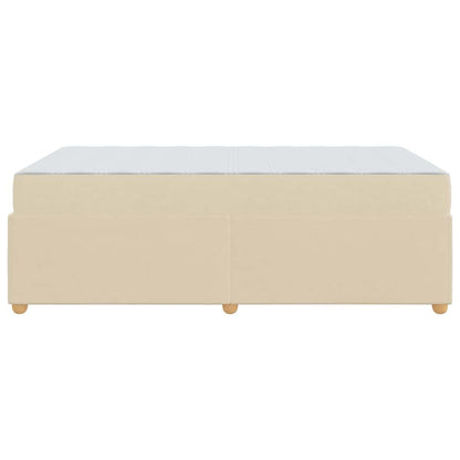 Sengestel Med Madras Creme 120 X 200 Cm Stof - Billede 7