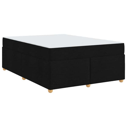Sengestel Med Madras Sort 140 X 200 Cm Stof - Billede 2