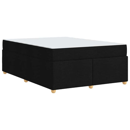 Sengestel Med Madras Sort 140 X 200 Cm Stof - Billede 8