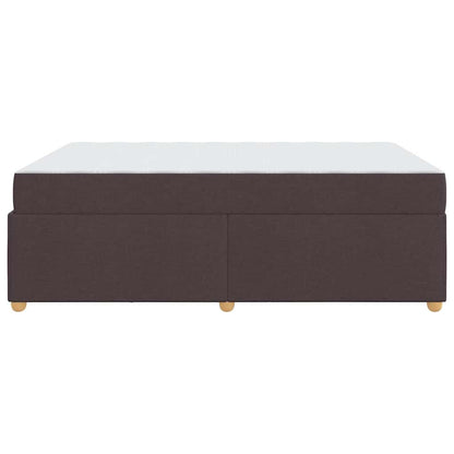 Sengestel Med Madras Mørkebrun 140 X 200 Cm Stof - Billede 7