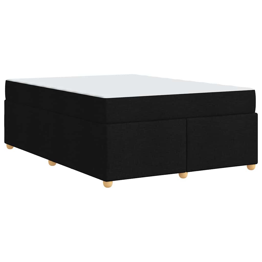 Sengeramme Med Madras Med Madras Sort 160 X 200 Cm Stof - Billede 9