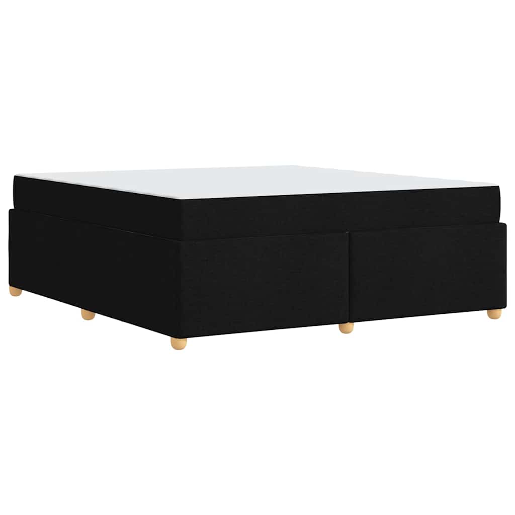 Sengeramme Med Madras Med Madras Sort 180 X 200 Cm Stof - Billede 9