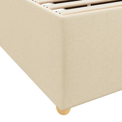 Sengestel Med Madras Creme 180 X 200 Cm Stof - Billede 9