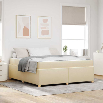 Sengestel Med Madras Creme 180 X 200 Cm Stof - Hovedbillede
