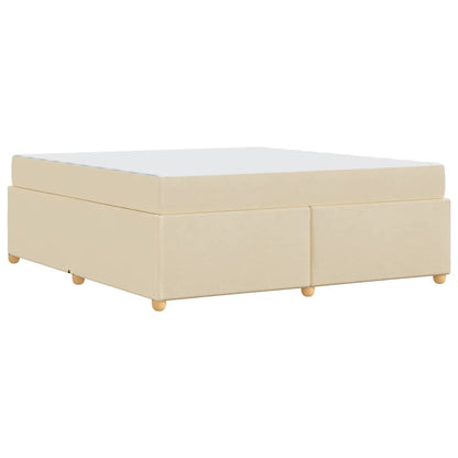 Sengestel Med Madras Creme 180 X 200 Cm Stof - Billede 8