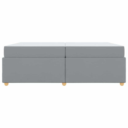 Sengestel Med Madras Lysegrå 200 X 200 Cm Stof - Billede 6