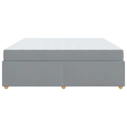 Sengestel Med Madras Lysegrå 200 X 200 Cm Stof - Billede 7