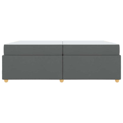 Sengestel Med Madras Mørkegrå 200 X 200 Cm Stof - Billede 6