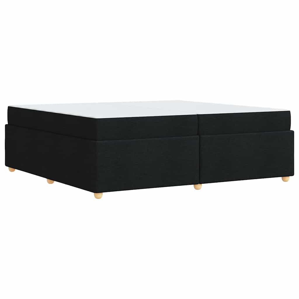 Sengeramme Med Madras Med Madras Sort 200 X 200 Cm Stof - Billede 9