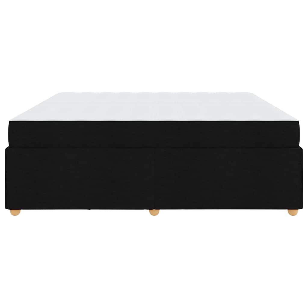 Sengeramme Med Madras Med Madras Sort 200 X 200 Cm Stof - Billede 8