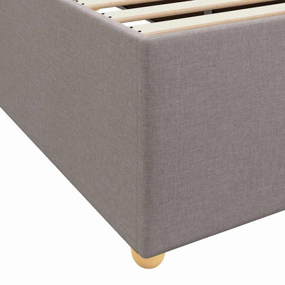 Sengestel Med Madras Gråbrun 200 X 200 Cm Stof - Billede 9