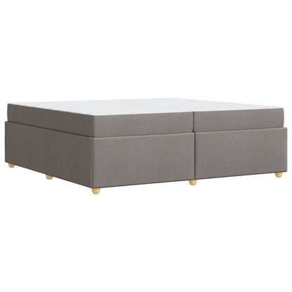 Sengestel Med Madras Gråbrun 200 X 200 Cm Stof - Billede 8