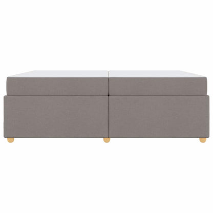 Sengestel Med Madras Gråbrun 200 X 200 Cm Stof - Billede 6