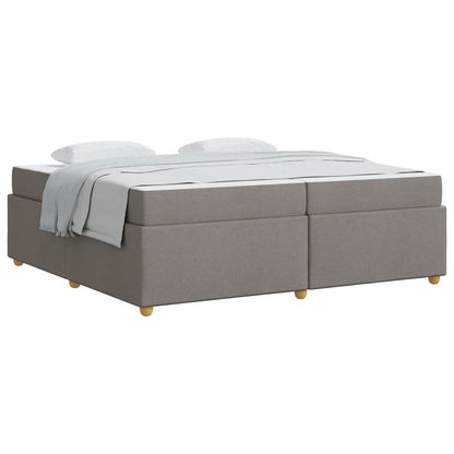 Sengestel Med Madras Gråbrun 200 X 200 Cm Stof - Billede 3