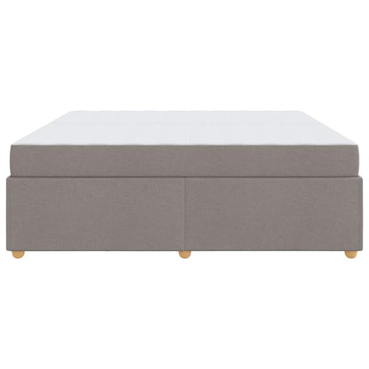 Sengestel Med Madras Gråbrun 200 X 200 Cm Stof - Billede 7