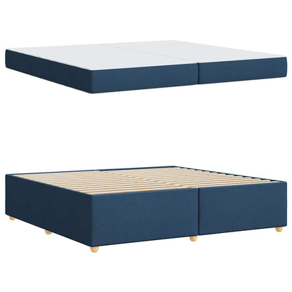 Sengestel Med Madras Blå 200 X 200 Cm Stof - Billede 5