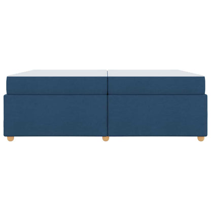 Sengestel Med Madras Blå 200 X 200 Cm Stof - Billede 6