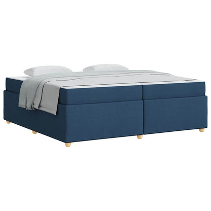 Sengestel Med Madras Blå 200 X 200 Cm Stof - Billede 3