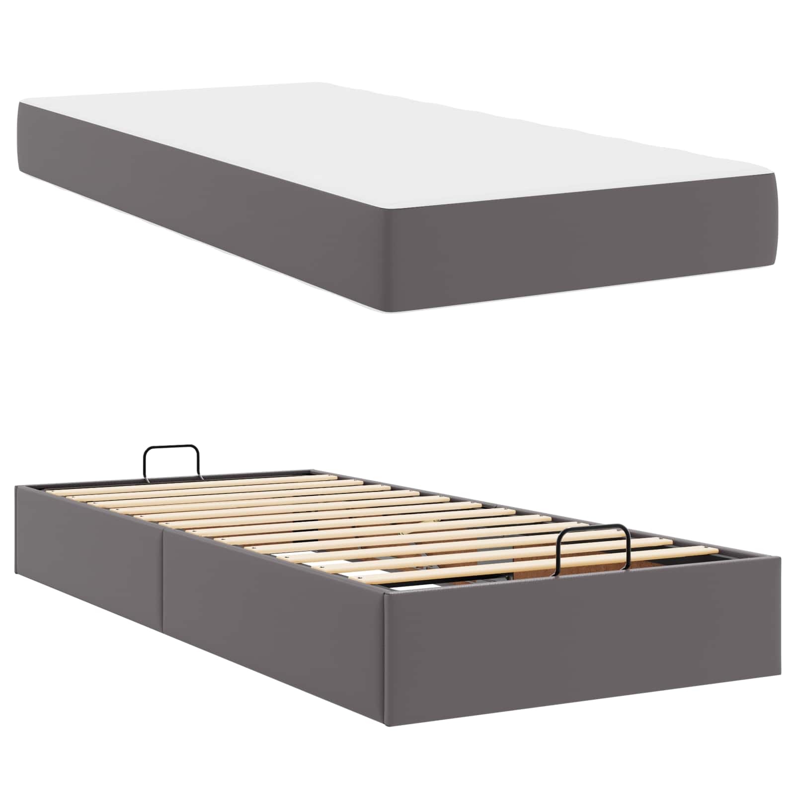 Sengeramme Med Madras Andet 2 Stk. PVC - Billede 5