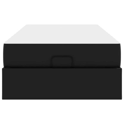 Sengeramme Med Madras Med Madras Sort 100 X 200 Cm Kunstlæder - Billede 7