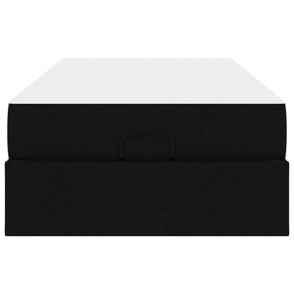 Sengestel Med Madras Blcak 90 X 190 Cm Stof - Billede 6