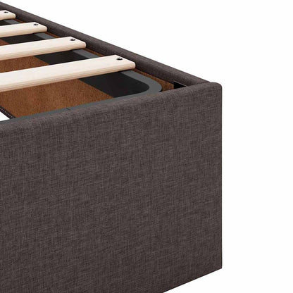 Sengestel Med Madras Mørkebrun 90 X 200 Cm Stof - Billede 9