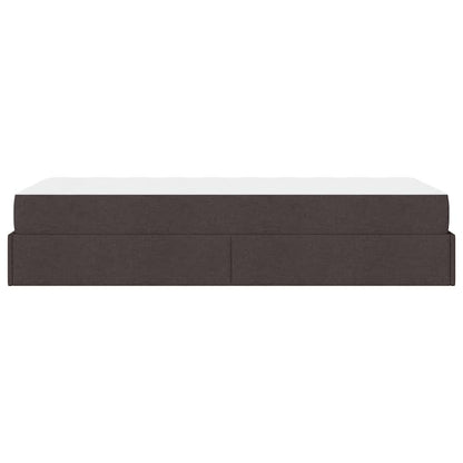 Sengestel Med Madras Mørkebrun 90 X 200 Cm Stof - Billede 7