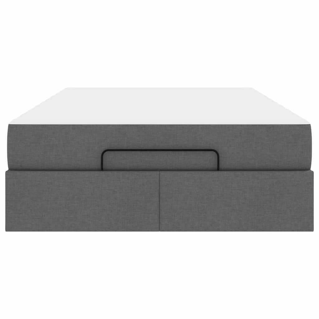 Sengestel Med Madras Mørkegrå 120 X 200 Cm Stof - Billede 7