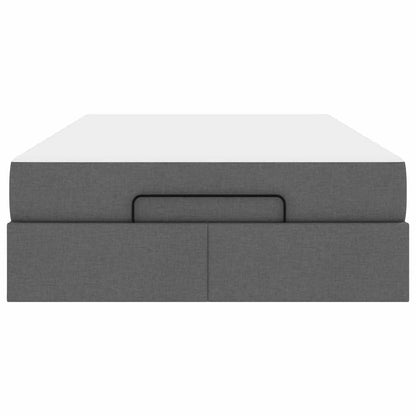 Sengestel Med Madras Mørkegrå 120 X 200 Cm Stof - Billede 7