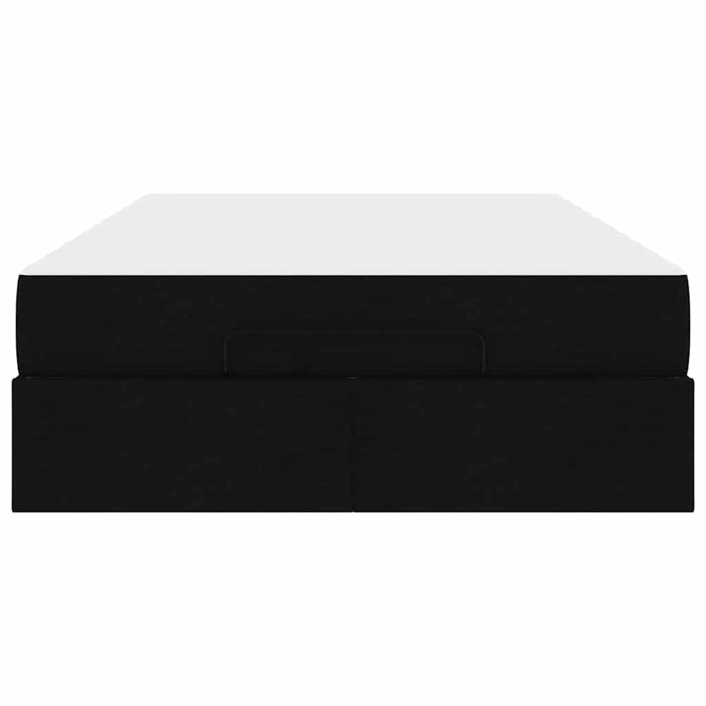 Sengestel Med Madras Blcak 120 X 200 Cm Stof - Billede 7