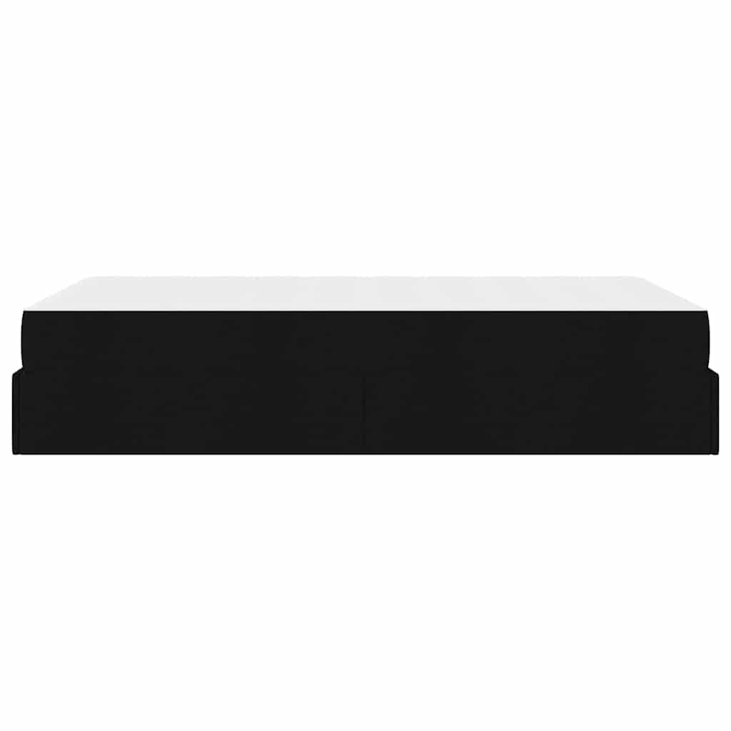 Sengestel Med Madras Blcak 120 200 Cm Stof - Billede 8