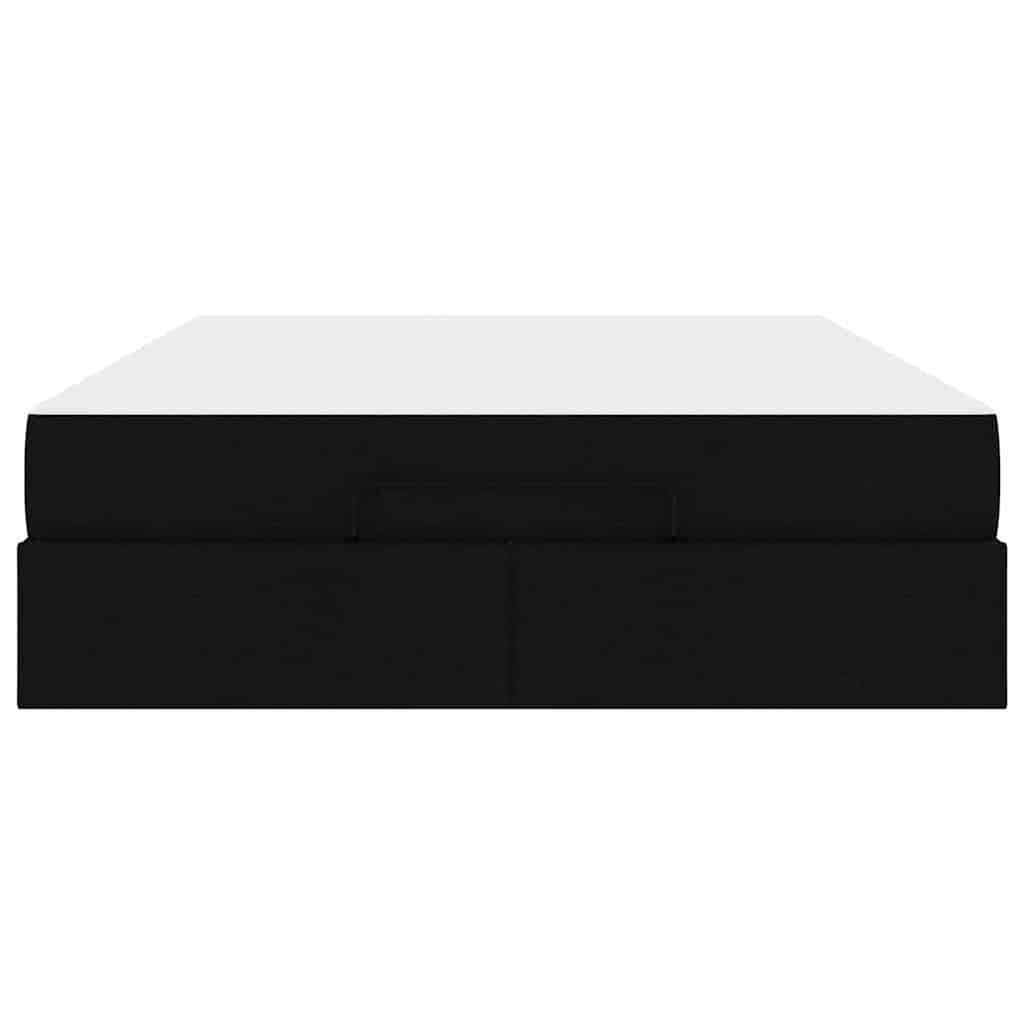 Sengestel Med Madras Blcak 140 X 200 Cm Stof - Billede 7