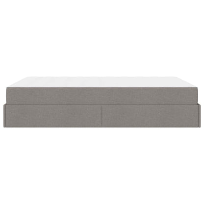 Sengestel Med Opbevaring Gråbrun 160 X 200 Cm Stof - Billede 7