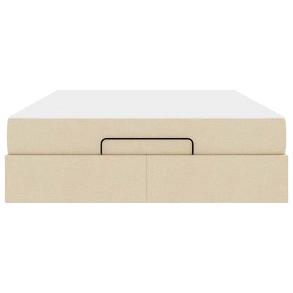Sengestel Med Opbevaring Creme 160 X 200 Cm Stof - Billede 6