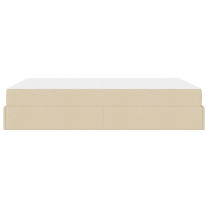 Sengestel Med Opbevaring Creme 160 X 200 Cm Stof - Billede 7