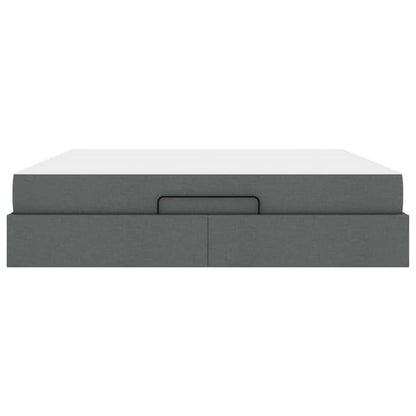 Sengestel Med Opbevaring Mørkegrå 180 X 200 Cm Stof - Billede 7