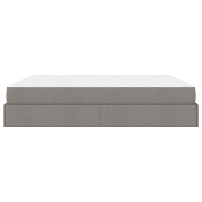 Sengestel Med Opbevaring Gråbrun 180 X 200 Cm Stof - Billede 7