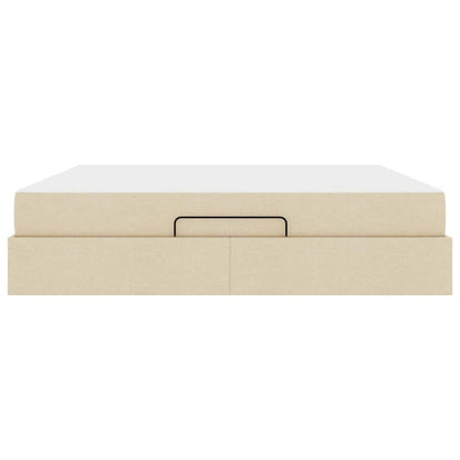 Sengestel Med Opbevaring Creme 180 X 200 Cm Stof - Billede 6