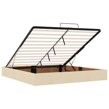 Sengestel Med Opbevaring Creme 180 X 200 Cm Stof - Billede 11