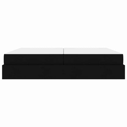 Sengestel Med Opbevaring Blcak 200 X 200 Cm Stof - Billede 6