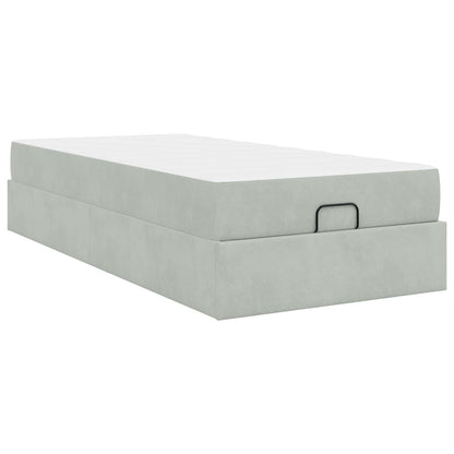Sengeramme Med Madras 2 Dele Fløjl - Billede 8