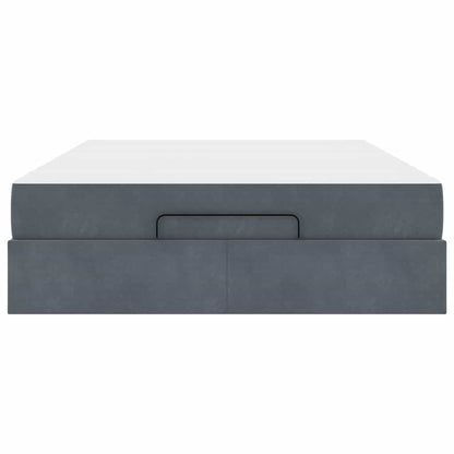 Sengestel Mørkegrå 160 X 200 Cm Fløjl - Billede 7