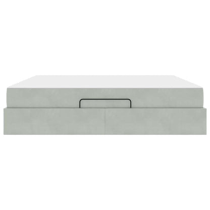 Sengestel Lysegrå 180 X 200 Cm Fløjl - Billede 7