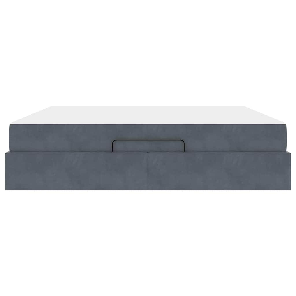 Sengestel Mørkegrå 180 X 200 Cm Fløjl - Billede 7
