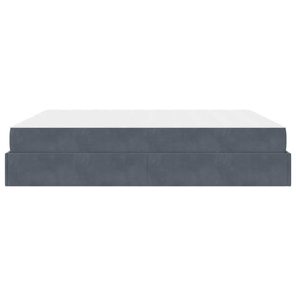 Sengestel Mørkegrå 180 X 200 Cm Fløjl - Billede 8