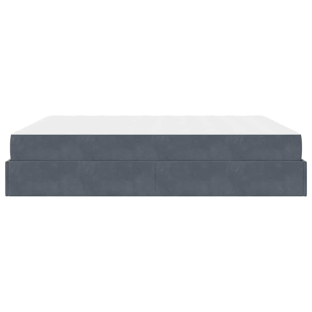 Sengestel Mørkegrå 180 200 Cm Fløjl - Billede 8